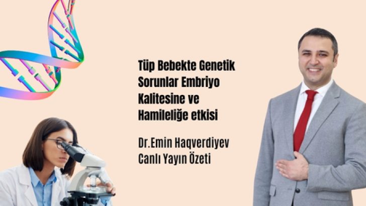 Tüp Bebekte Genetik Sorunlar Embriyo Kalitesine ve Hamileliğe etkisi. Dr. Emin Haqverdiyev