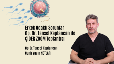 Erkek Odaklı Sorunlar Op. Dr. Tansel Kaplancan ile ÇİDER ZOOM Toplantısı